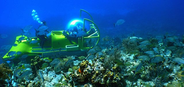 Submarine tours in Grand Cayman with the Bubble Sub - The worlds only 360 degree visibility submarine - Photography by Ray Bilcliff