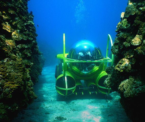 Submarine tours in Grand Cayman with the Bubble Sub - The worlds only 360 degree visibility submarine - Photography by Ray Bilcliff